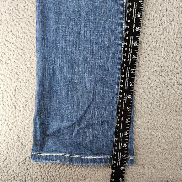 LA Idol Jeans Womens 7 (30x31) Blue Mid Rise Bootcut Rhinestones Embroidered - Picture 10 of 15
